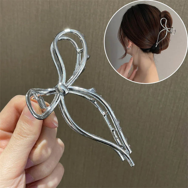 Fashion Elegant Gold Color S-shaped Metal Hairpins Hair Claw For Women Girls Korean Hair Clips Ponytail Clip Hair Accessories