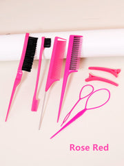 8-piece hair styling comb set with triple tear comb mouse tail comb edge brush hair salon accessories Special for real hair wigs