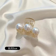 Simulated Pearl Hair Claws for Women Korean Acrylic Hair Clips Girls Large Size Barrette Shark Clip Fashion Hair Accessories