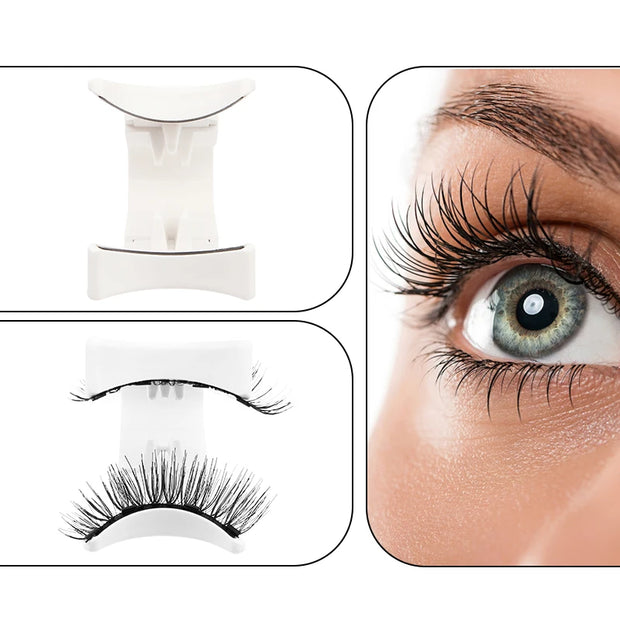 DINGSEN Magnetic Eyelashes 3D Natural False Eyelashes Reusable 4pcs Magnet Clip Set Lashes Extension makeup Tweezers Lash Set