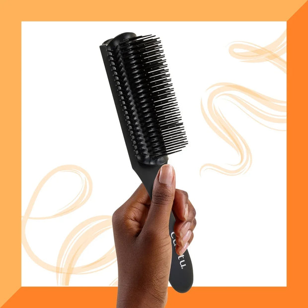 Detangle Hair Brush Thick Curly Hair Non Slip Grip Long Silicone Bristles Rubber Base Knot Removal and Curl Definition