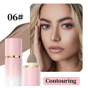QIBEST Matte Face Liquid Blusher Smooth Cheek Eye Blush Highlighter Multi-Use Stick Rouge Lasting Liquid Contour Bronzer Makeup