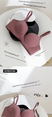 FINETOO Women Underwear Small Chest Sexy Push Up Lingerie Seamless Bra for Women Comfortable Everyday Bra Thick Bralette 32-38AB