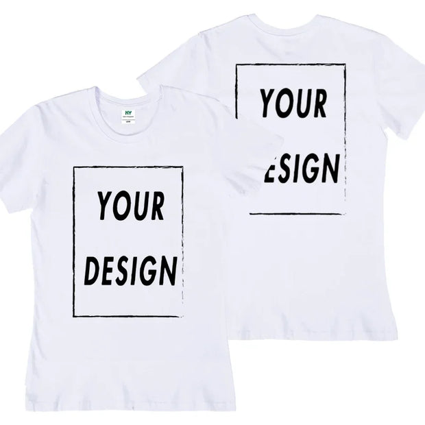 UE Size Custom Team T-shirt for Women, Add Your Own Design in Front and Back, Print and Text, High-quality T-shirt for Men