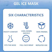 Face Cooling Mask Gel Eye Mask Ice Pack Cooling PVC Hot Cold Therapy Skin Care Tool Gel Face Mask Skin Firming Spa Sleep Mask