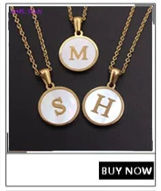 MHS.SUN Gold Plated Balloon 26 Letter Necklaces Copper Zircon Bubble Initial Pendant Chunky Women Personality Chain Jewelry