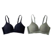 2Pcs/Set Seamless Bras For Women Glossy Underwear 3/4 Cup Push Up Bra Non-wire Bralette Japanese Female Sexy Lingerie S-XXL