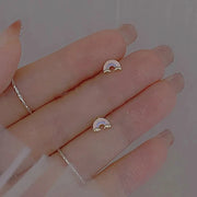 Fashion Romantic Crystal Butterfly Heart Stud Earring for Women Sweet Hypoallergenic Wedding Party  Jewelry Gifts