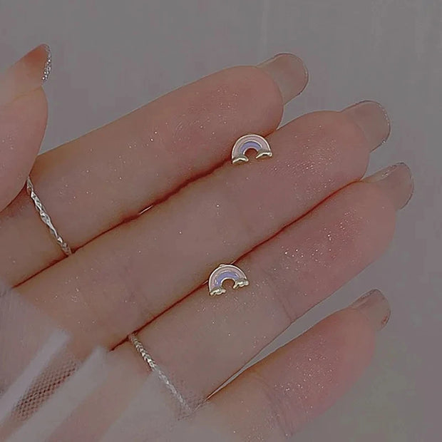 Fashion Romantic Crystal Butterfly Heart Stud Earring for Women Sweet Hypoallergenic Wedding Party  Jewelry Gifts