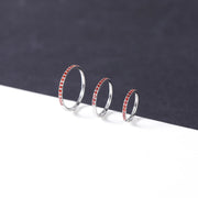 1PC G23 F136 Titanium Women's Round Earrings Nose Ring Hinge Clicker Open Diaphragm Nose Ring Fashion Lady Piercing Jewelry 16G