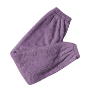 Women Comfortable Plush Sleep Bottoms Trendy Casual Solid Color Pajama Pants Female Leisure Family Daily Soft Cozy Trousers