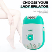 Original VGR Rechargeable Women Epilator Electric Female Epilator For Face Hair Removal Machine Facial Legs Depilatory Body