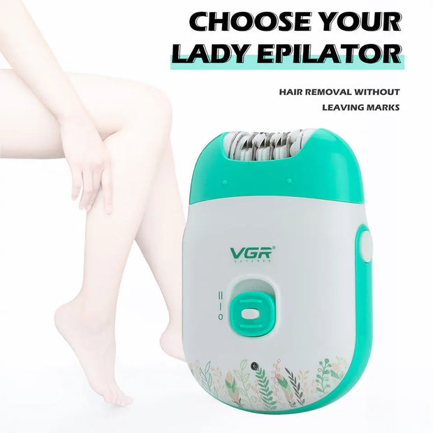 Original VGR Rechargeable Women Epilator Electric Female Epilator For Face Hair Removal Machine Facial Legs Depilatory Body