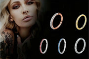 1PC G23 F136 Titanium Women's Round Earrings Nose Ring Hinge Clicker Open Diaphragm Nose Ring Fashion Lady Piercing Jewelry 16G