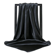 Luxury Brand Silk Scarf Women Satin Solid color Hijab Scarves Muslim Pareo Bandana Female Shawl Wrap Headband Foulard 90*90cm