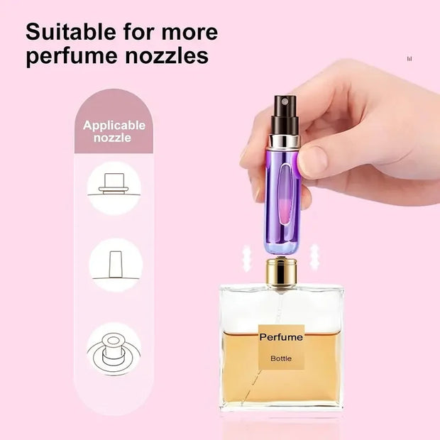 Refillable Perfume Empty Bottles With Spray Scent Pump Portable Travel Empty Cosmetic Containers Mini Spray Atomizer Bottle