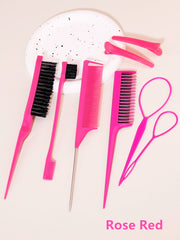 8-piece hair styling comb set with triple tear comb mouse tail comb edge brush hair salon accessories Special for real hair wigs