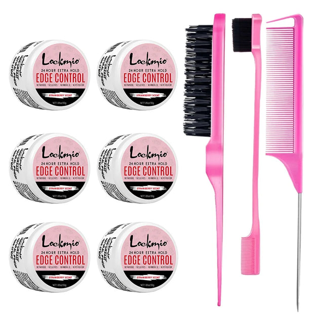 Women and Kid 30g Edge Control Gel Long Lasting Hold Control Wax Natural Finishing Anti-frizz Hair Wax Smoothing Styling Pomade