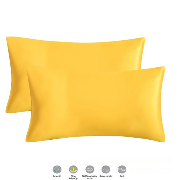 Mulberry Silk Pillowcase for Hair & Skin Care Anti-Frizz Satin Pillow Case Queen/King Super Soft Hypoallergenic Bedding Cover