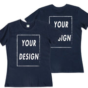 UE Size Custom Team T-shirt for Women, Add Your Own Design in Front and Back, Print and Text, High-quality T-shirt for Men