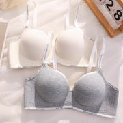 6cm Thickened Push-Up Bra for Small Chest Wireless No Steel Ring Anti-Slip Pads Seamless Invisible Adjustable Straps