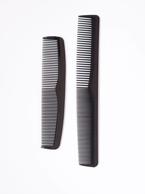 2pcs comb set, anti-static and heat-resistant comb, fine plastic comb for women and men's pockets,Special for real hair wigs