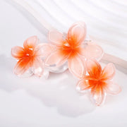 11CM Candy Color 3 Flower Sweet Large Gradient Shark Clip Hairpin Headwear Headdress Hair Accessories For Women Girls Hair Clip