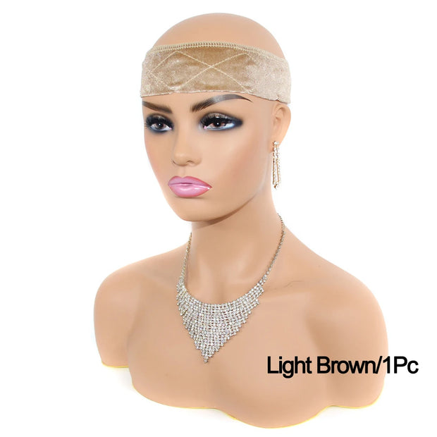 Velvet Wig Grips Headband Adjustable Grip Headbands For Lace Frontal Wigs Non-slip Soft Velvet Wig Grips Headband To Hold Wig