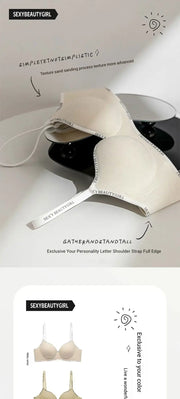 FINETOO Women Underwear Small Chest Sexy Push Up Lingerie Seamless Bra for Women Comfortable Everyday Bra Thick Bralette 32-38AB