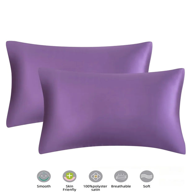 Mulberry Silk Pillowcase for Hair & Skin Care Anti-Frizz Satin Pillow Case Queen/King Super Soft Hypoallergenic Bedding Cover