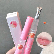 Peach Lip Oil Hydrating Mirror Lip Gloss Moisturizing Non-sticky Lip Tint Lips Plumper Autumn and Winter Lips Care Serum Primer