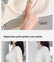 6cm Thickened Push-Up Bra for Small Chest Wireless No Steel Ring Anti-Slip Pads Seamless Invisible Adjustable Straps