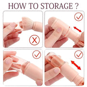 Portable Travel 4-in-1 Makeup Brush Retractable Cosmetic Brush Professional Foundation Blending Powder Eye Shadow Blush Brush