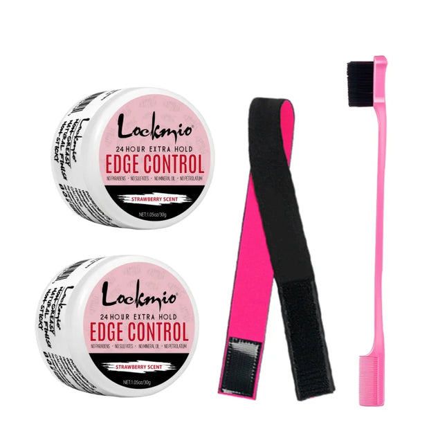 Women and Kid 30g Edge Control Gel Long Lasting Hold Control Wax Natural Finishing Anti-frizz Hair Wax Smoothing Styling Pomade