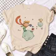 The Little Prince Print Tee Women T-shirts Harajuku Tshirt Girl 2000s Clothing kawaii Print T Shirt For Women