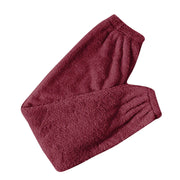Women Comfortable Plush Sleep Bottoms Trendy Casual Solid Color Pajama Pants Female Leisure Family Daily Soft Cozy Trousers