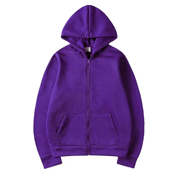 2025 Women Fleece Zip Up Hoodies Running Sports Sweatshirts Fashion Female Classic Casual Zipper Jackets Y2k Hip Hop Streetwear