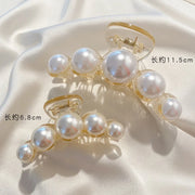 Simulated Pearl Hair Claws for Women Korean Acrylic Hair Clips Girls Large Size Barrette Shark Clip Fashion Hair Accessories