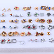 36Pairs/Lot Fashion Colorful Rhinestone Stud Earring Women Girls Animal Fruit Piercing Jewelry Wedding Party Gifts Mixed Style