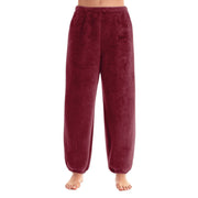 Women Comfortable Plush Sleep Bottoms Trendy Casual Solid Color Pajama Pants Female Leisure Family Daily Soft Cozy Trousers