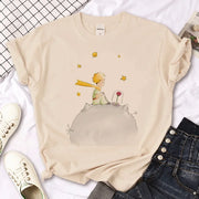 The Little Prince Print Tee Women T-shirts Harajuku Tshirt Girl 2000s Clothing kawaii Print T Shirt For Women