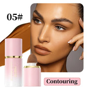 QIBEST Matte Face Liquid Blusher Smooth Cheek Eye Blush Highlighter Multi-Use Stick Rouge Lasting Liquid Contour Bronzer Makeup