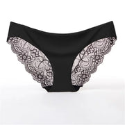 Women's Sexy Lace Panties Seamless Cotton Breathable Briefs Girls Transparent Underpants Plus Size Brand Underwear 1 Piece