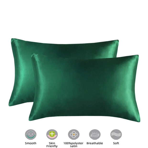 Mulberry Silk Pillowcase for Hair & Skin Care Anti-Frizz Satin Pillow Case Queen/King Super Soft Hypoallergenic Bedding Cover