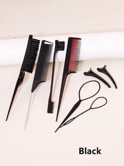 8-piece hair styling comb set with triple tear comb mouse tail comb edge brush hair salon accessories Special for real hair wigs