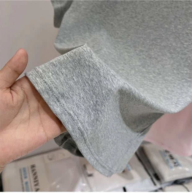 Zjaiss 2025 O-Neck Fashion T-Shirt Summer Sexy Basic Top Solid Short Sleeve Womens Tshirt Casual Korean Tee Streetwear