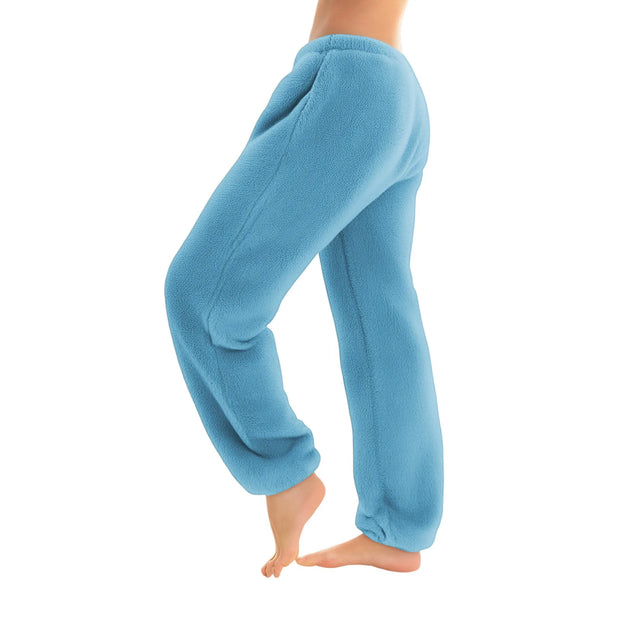 Women Comfortable Plush Sleep Bottoms Trendy Casual Solid Color Pajama Pants Female Leisure Family Daily Soft Cozy Trousers