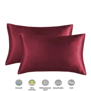 Mulberry Silk Pillowcase for Hair & Skin Care Anti-Frizz Satin Pillow Case Queen/King Super Soft Hypoallergenic Bedding Cover
