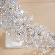 Luxury Pearl Crystal Bridal Crown Headpieces Handmade Party Wedding Hair Accessories Vintage Rhinestone Women Headband Tiaras