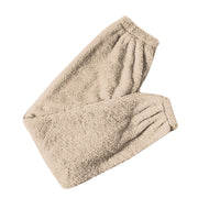 Women Comfortable Plush Sleep Bottoms Trendy Casual Solid Color Pajama Pants Female Leisure Family Daily Soft Cozy Trousers